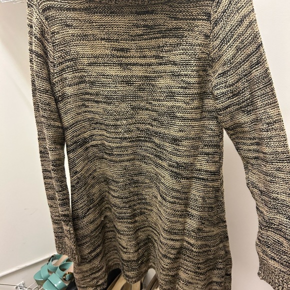 Indigo black and brown long sweater. - Picture 2 of 2